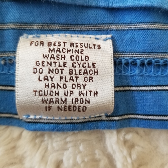 Peter Millar Blue Striped Polo Size Medium - Picture 10 of 11